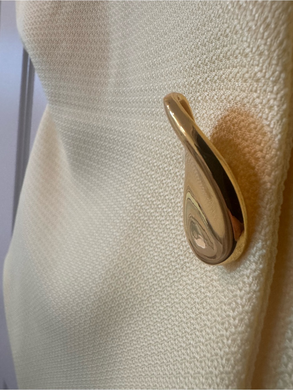 Pale Yellow Asymmetrical Single-Button Jacket - Picture 3 of 3